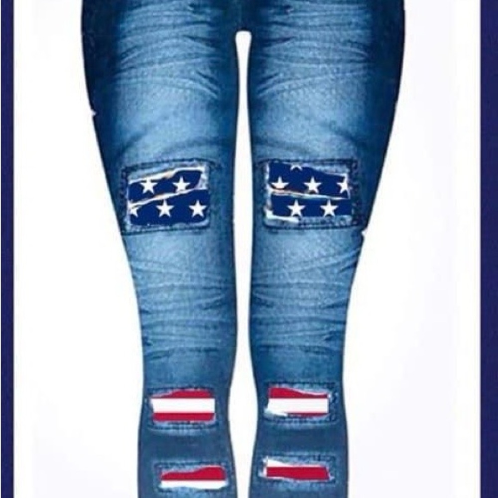 Beautiful American Flag Capri leggings